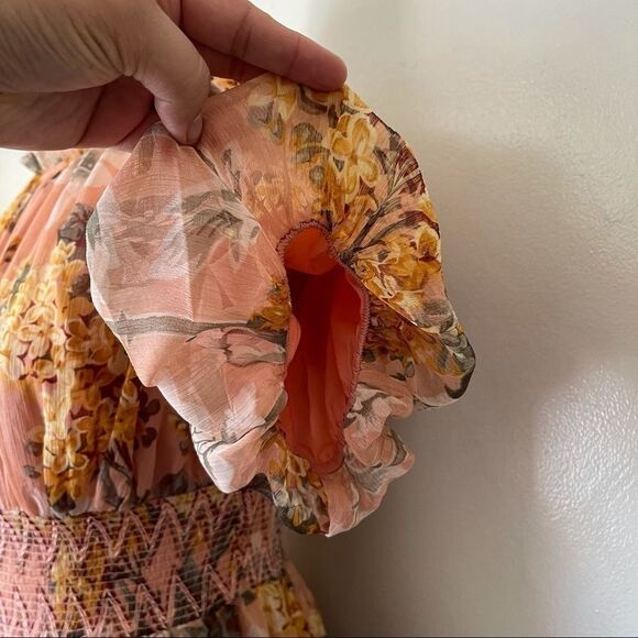 Anthropologie Not So Serious Pink Amaranth Puff Sleeve mini Dress NWT - Picture 4 of 10